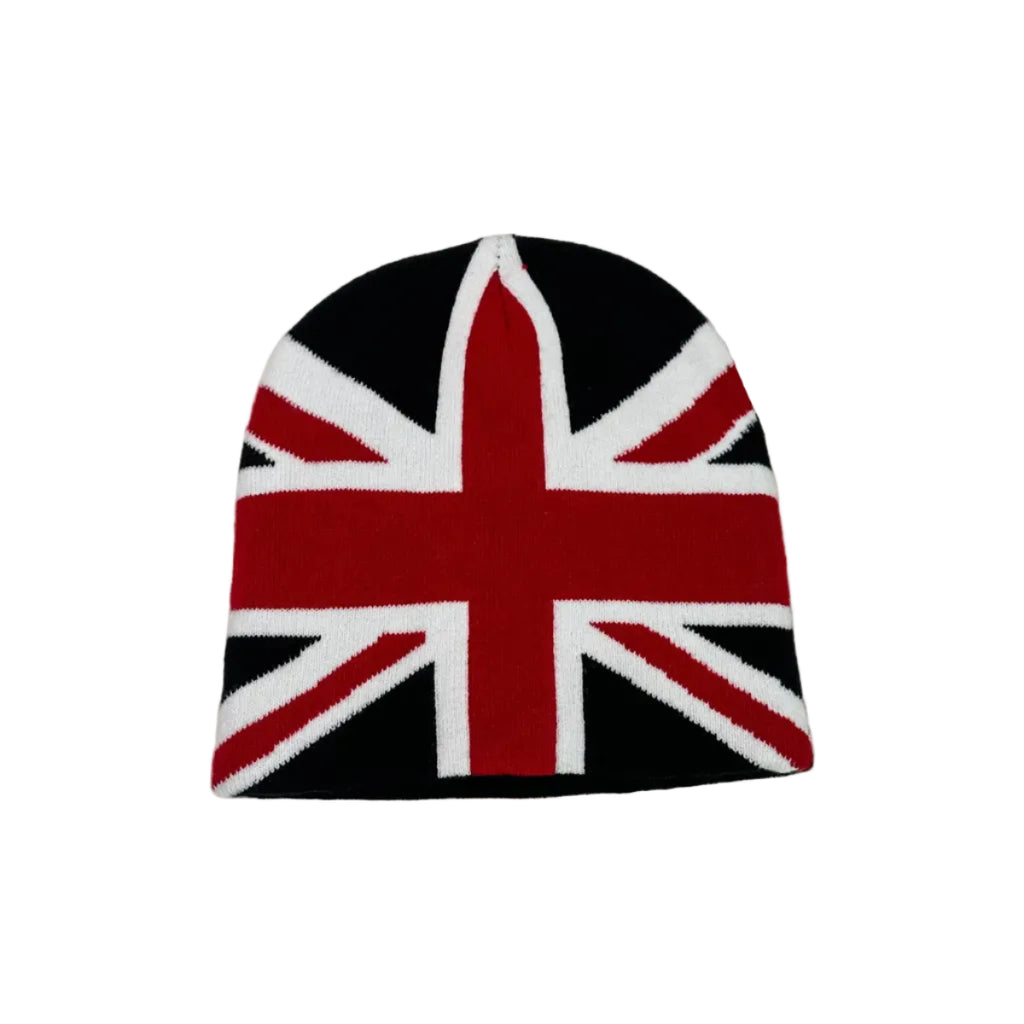 BLACK UNION JACK BEANIE